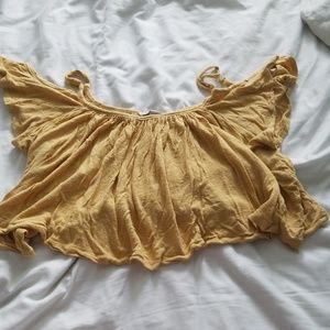 Yellow crop top